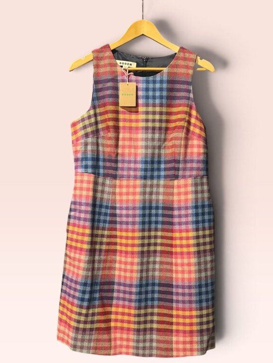 Boden Dresses & Skirts - Boden - Annie Check Shift Dress-Rainbow Multigingham